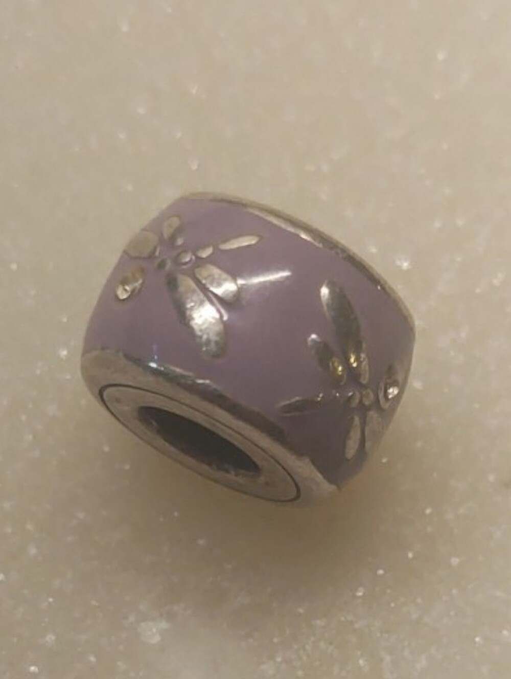 Brighton Rare Dragonfly Lilac Stopper Bead